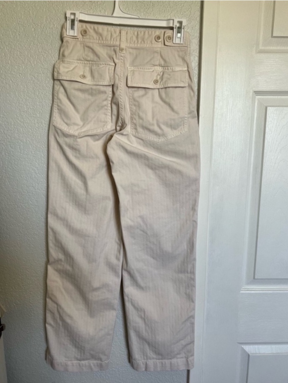 Madewell The Perfect Vintage Wide-Leg Pant Utility Edition Cream High Rise - Picture 7 of 11